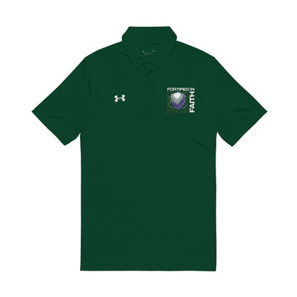 "Fortified In Faith " Under Armour® Men's Polo Shirt - The Shield of Light