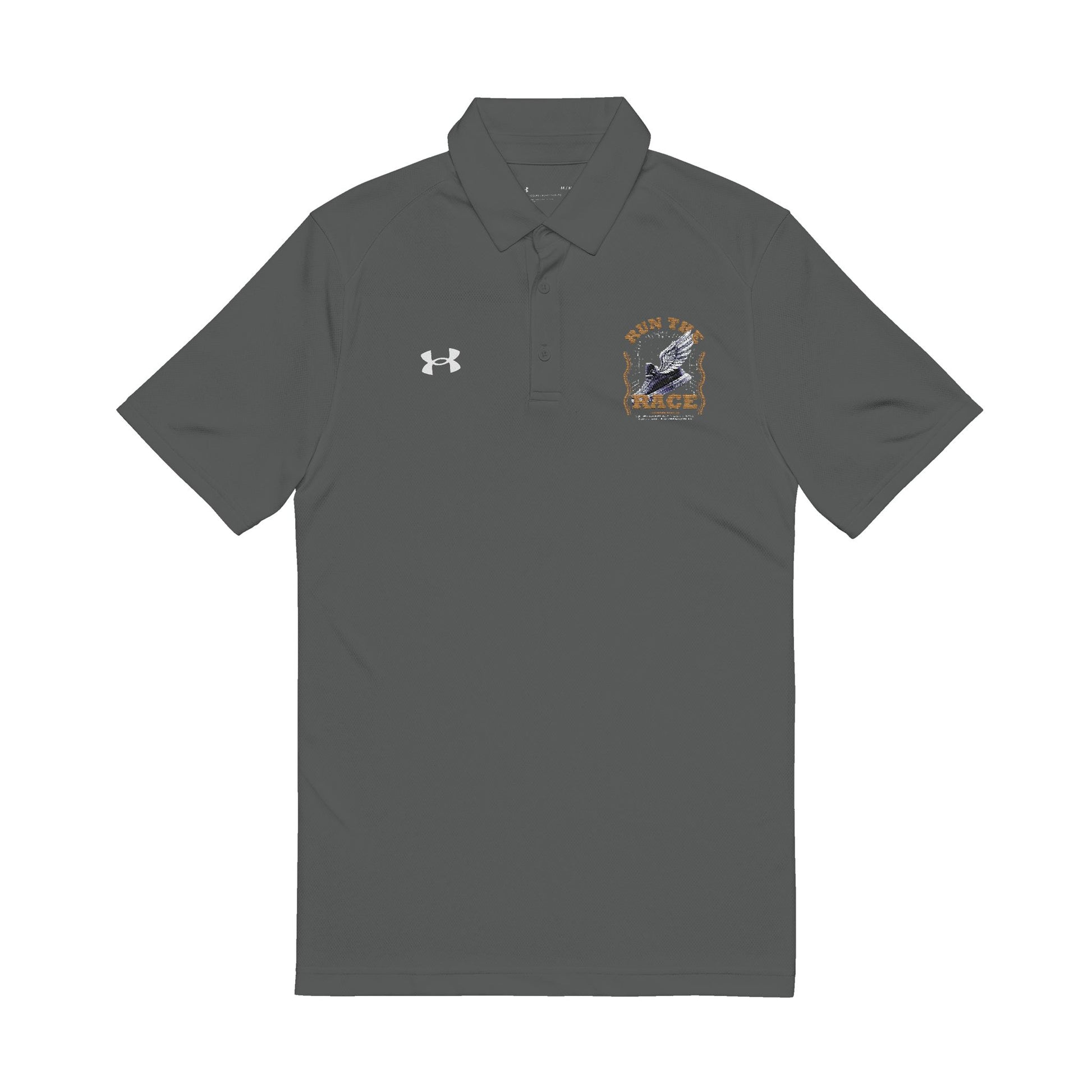 Run The Race Under Armour® Men's Polo Shirt - The Shield of Light
