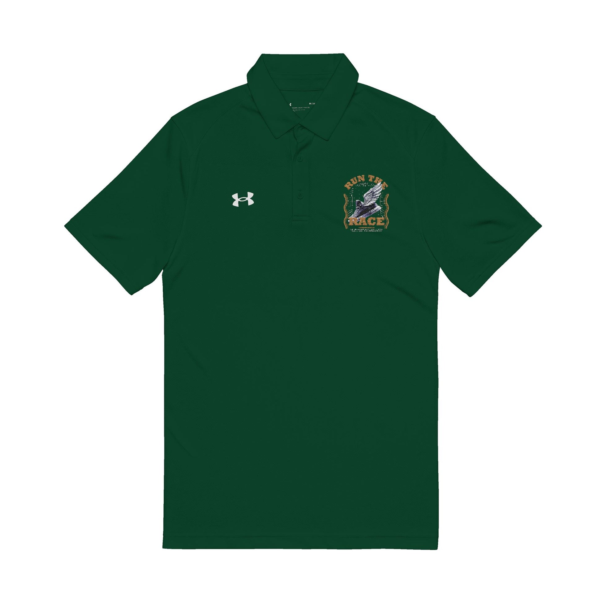 Run The Race Under Armour® Men's Polo Shirt - The Shield of Light
