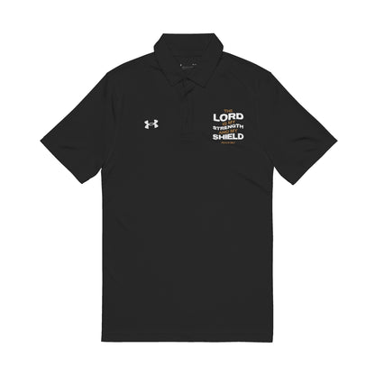 "The Lord Is My Strength and My Shield Psalm 28:7" Under Armour® Men's Polo Shirt - The Shield of Light