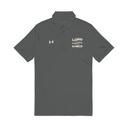 "The Lord Is My Strength and My Shield Psalm 28:7" Under Armour® Men's Polo Shirt - The Shield of Light