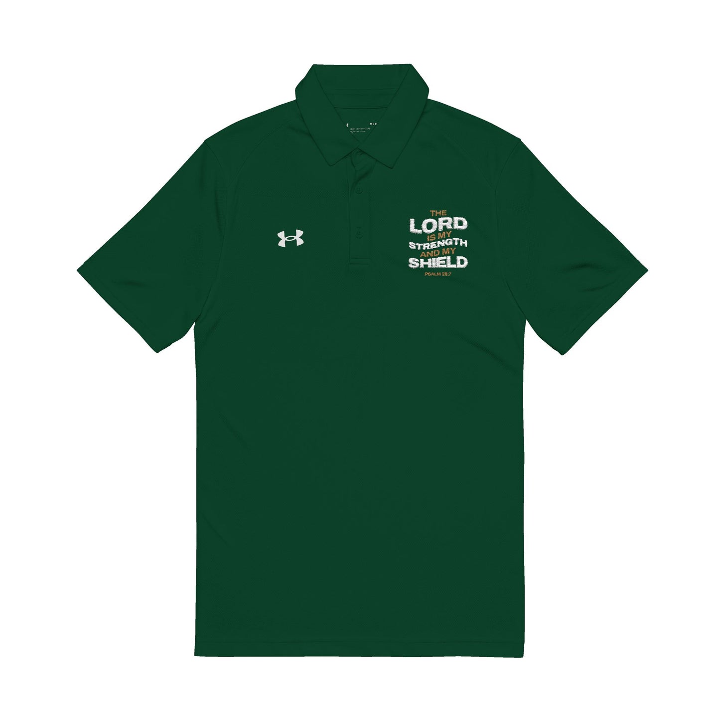 "The Lord Is My Strength and My Shield Psalm 28:7" Under Armour® Men's Polo Shirt - The Shield of Light