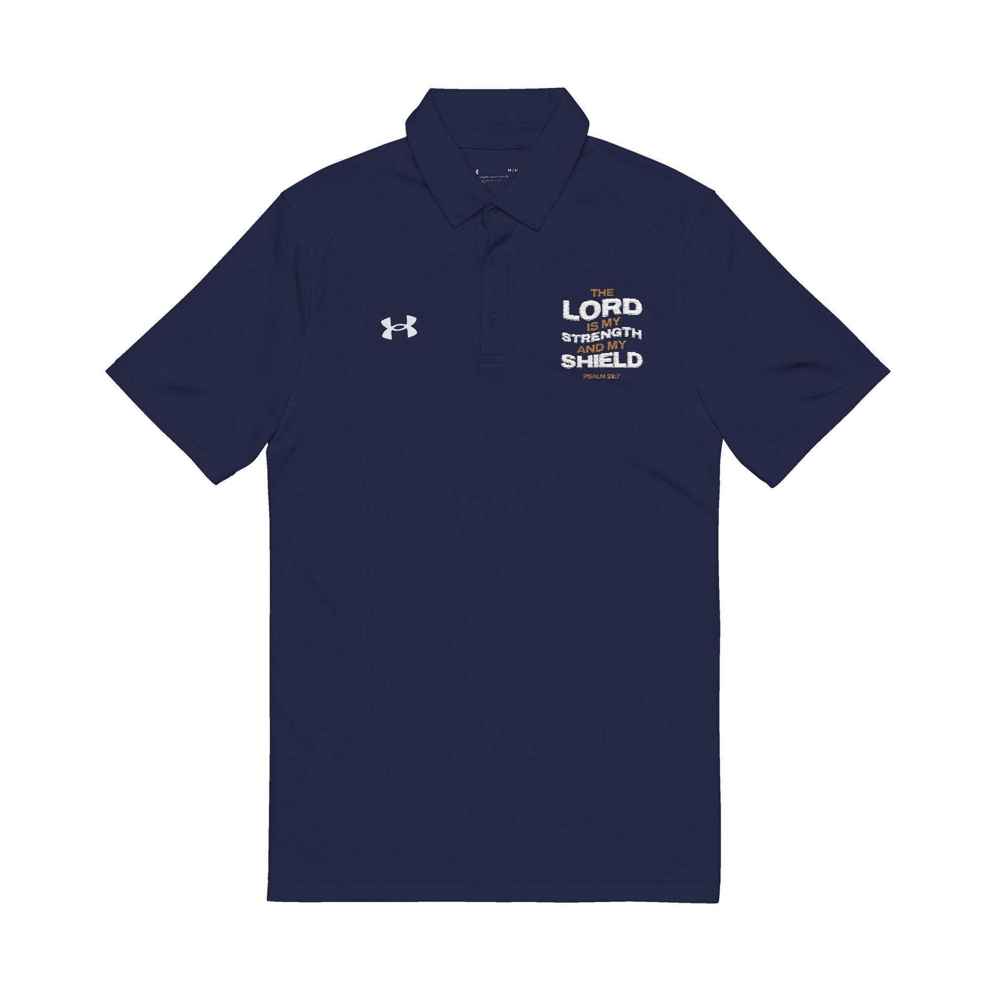 "The Lord Is My Strength and My Shield Psalm 28:7" Under Armour® Men's Polo Shirt - The Shield of Light