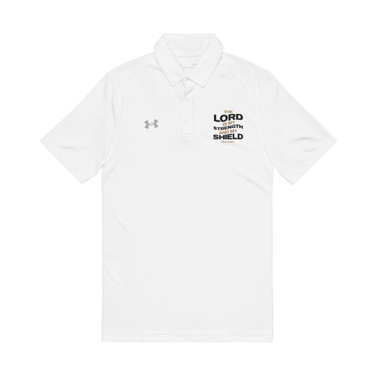 "The Lord Is My Strength and My Shield Psalm 28:7" Under Armour® Men's Polo Shirt - The Shield of Light