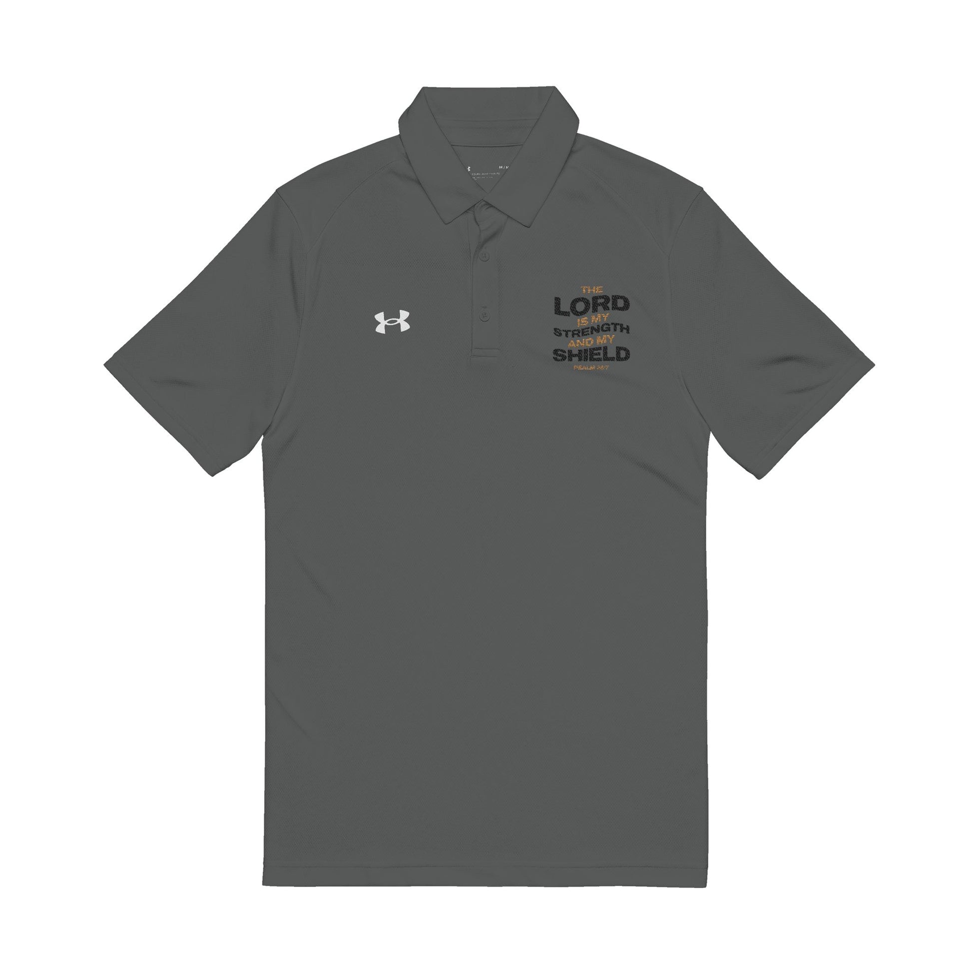 "The Lord Is My Strength and My Shield Psalm 28:7" Under Armour® Men's Polo Shirt - The Shield of Light