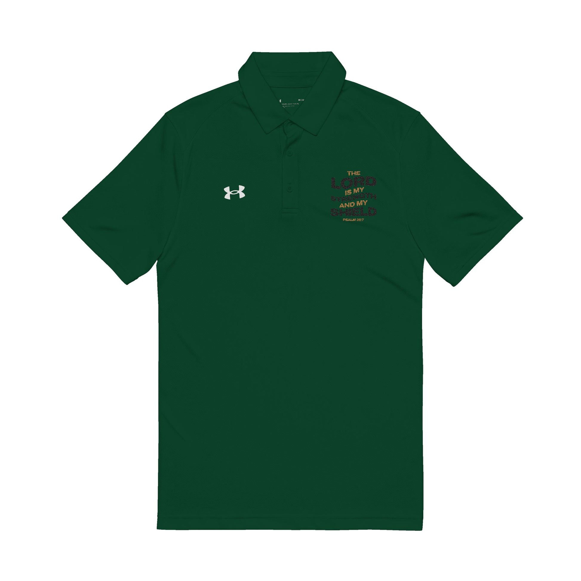 "The Lord Is My Strength and My Shield Psalm 28:7" Under Armour® Men's Polo Shirt - The Shield of Light