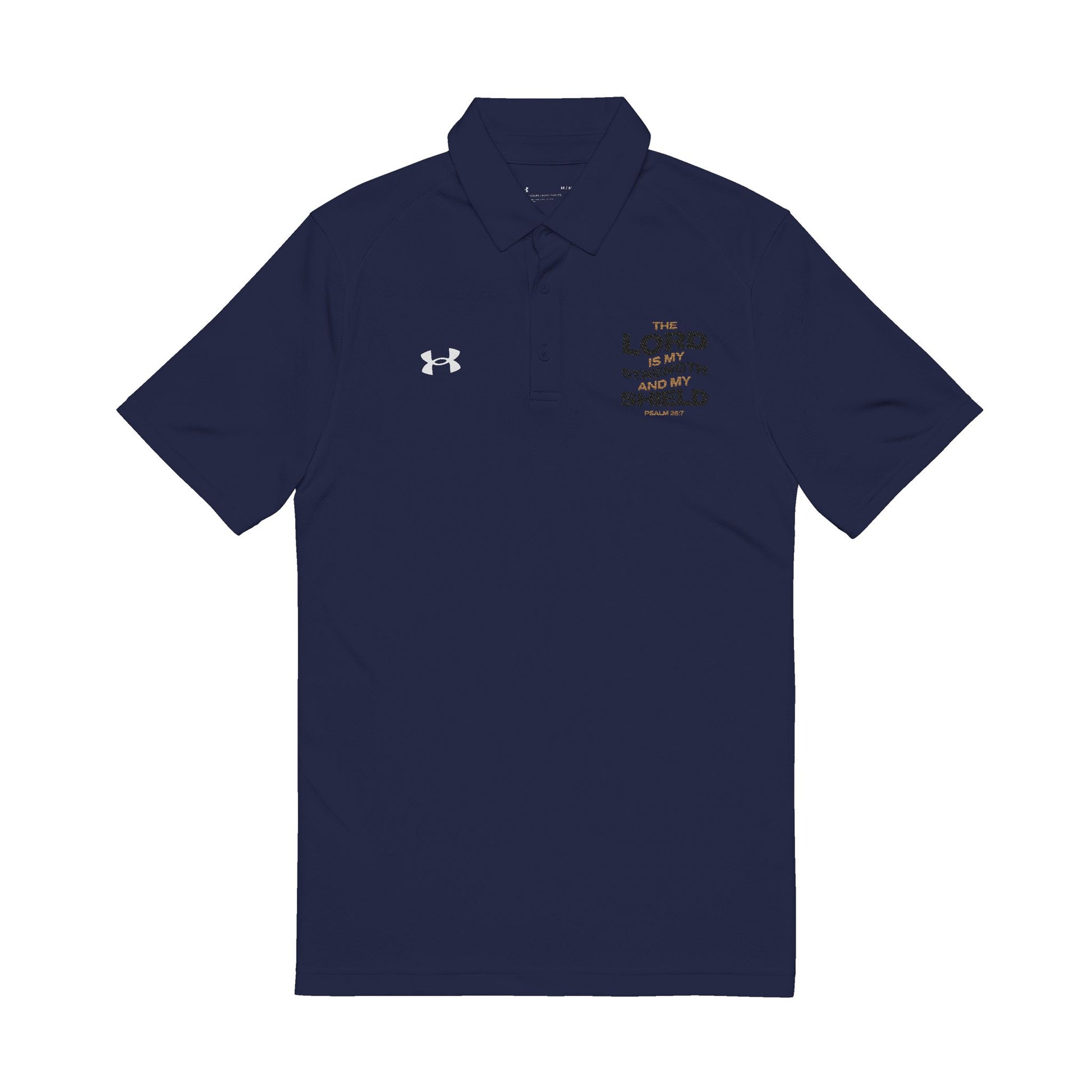 "The Lord Is My Strength and My Shield Psalm 28:7" Under Armour® Men's Polo Shirt - The Shield of Light