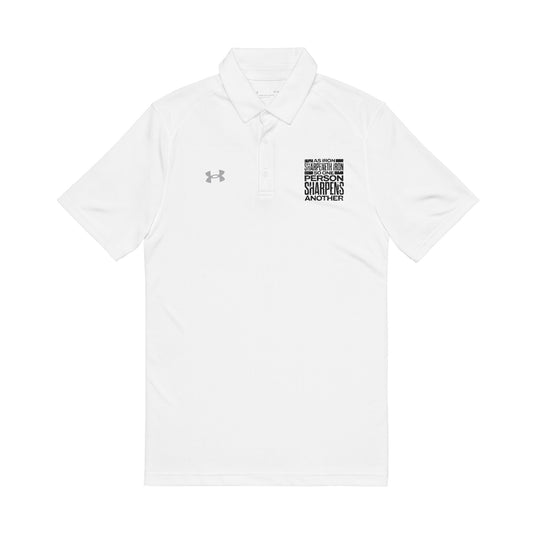 "As Iron Sharpeneth Iron So One Person Sharpens Another" Under Armour® Men's Polo Shirt - The Shield of Light