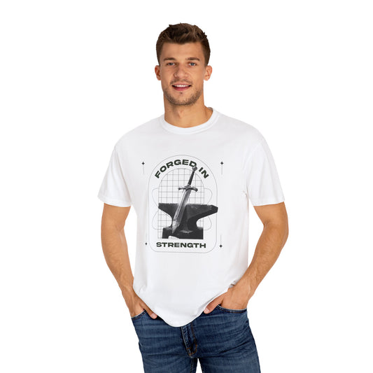 "Forged In Strength" Unisex Garment-Dyed T-Shirt - The Shield of Light