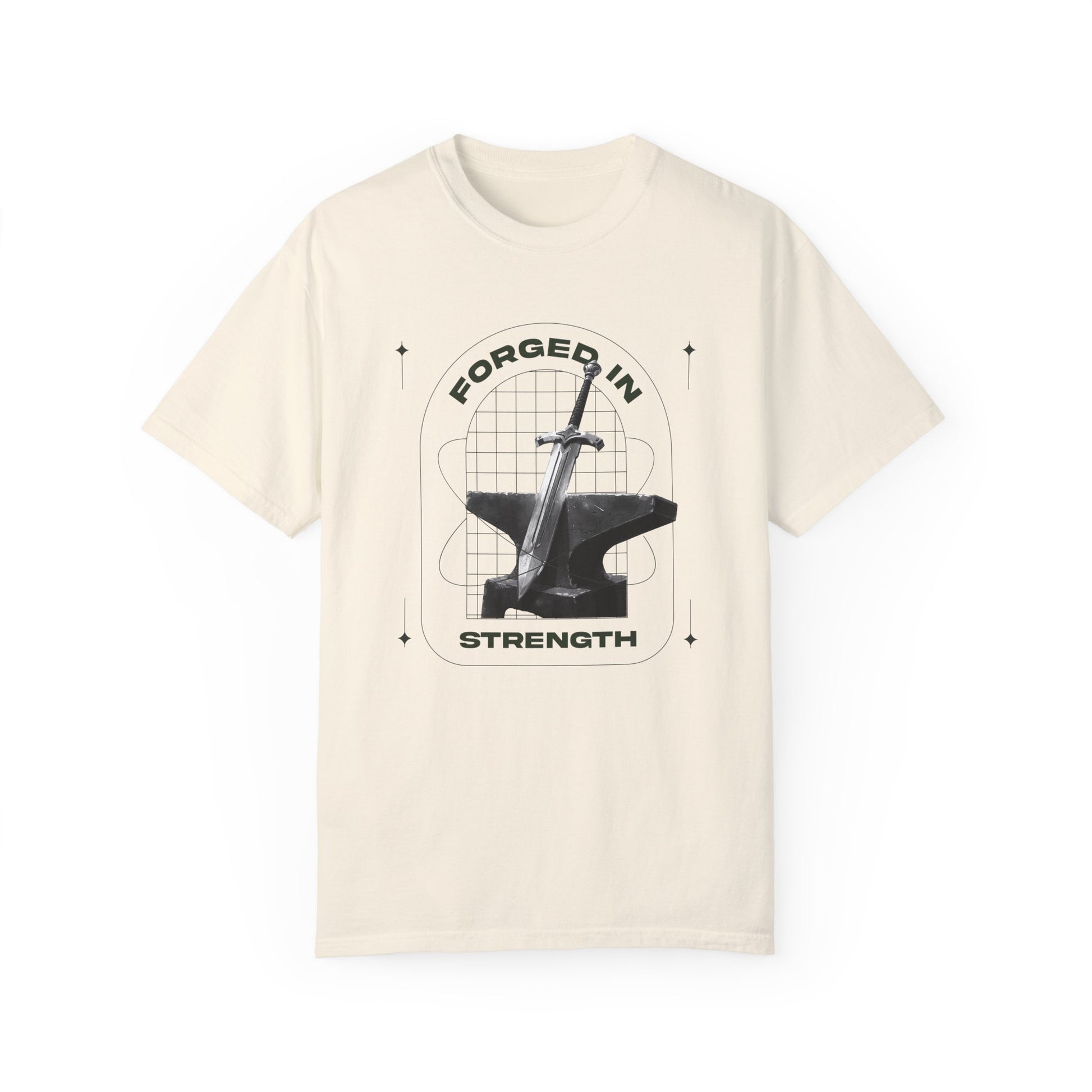 "Forged In Strength" Unisex Garment-Dyed T-Shirt - The Shield of Light