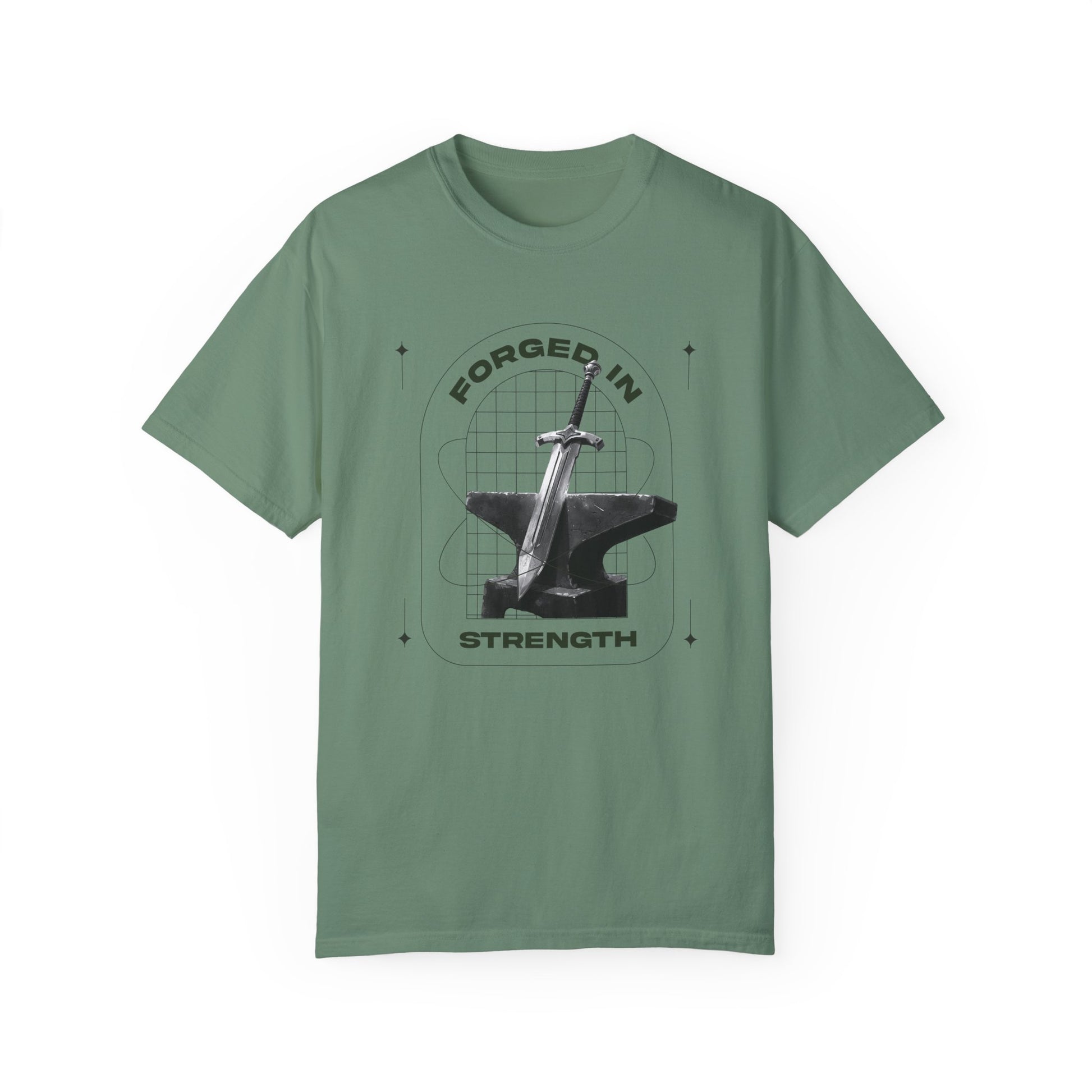 "Forged In Strength" Unisex Garment-Dyed T-Shirt - The Shield of Light