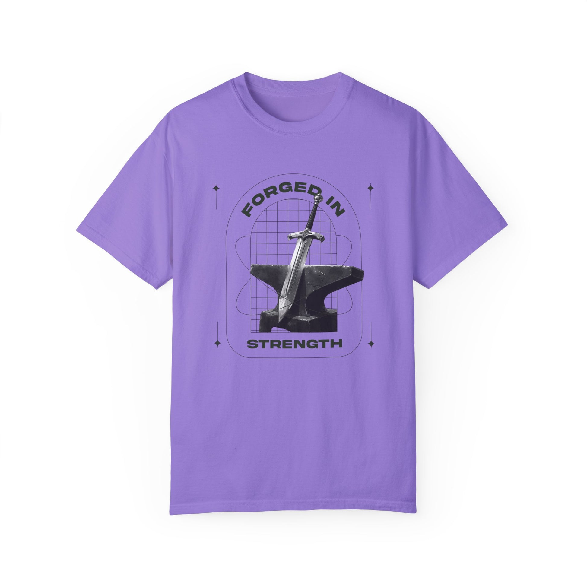 "Forged In Strength" Unisex Garment-Dyed T-Shirt - The Shield of Light