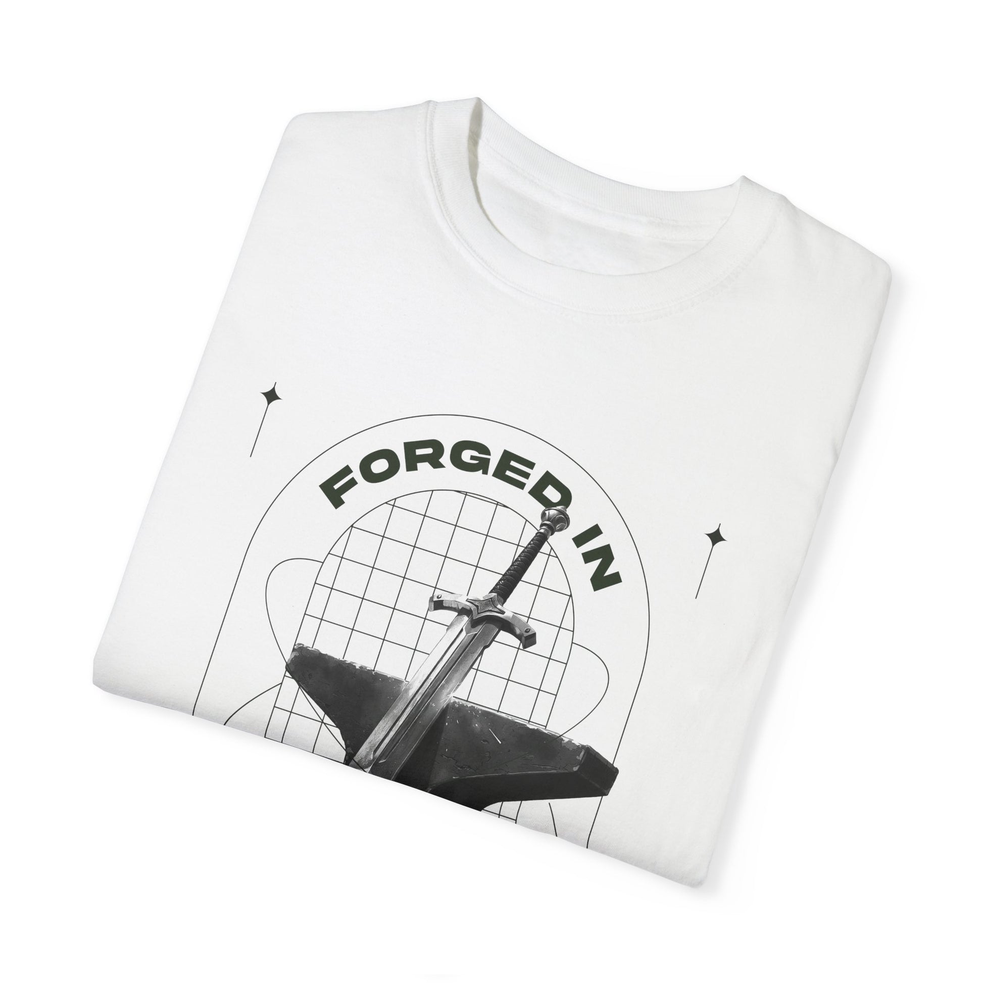 "Forged In Strength" Unisex Garment-Dyed T-Shirt - The Shield of Light