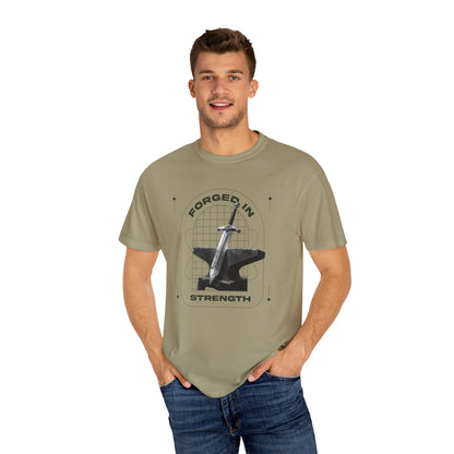 "Forged In Strength" Unisex Garment-Dyed T-Shirt - The Shield of Light