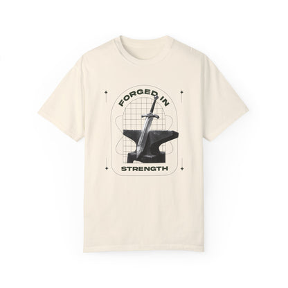 "Forged In Strength" Unisex Garment-Dyed T-Shirt - The Shield of Light