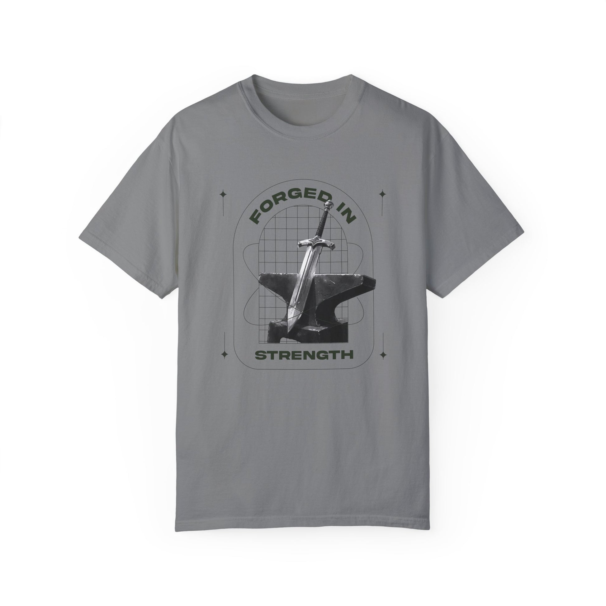 "Forged In Strength" Unisex Garment-Dyed T-Shirt - The Shield of Light