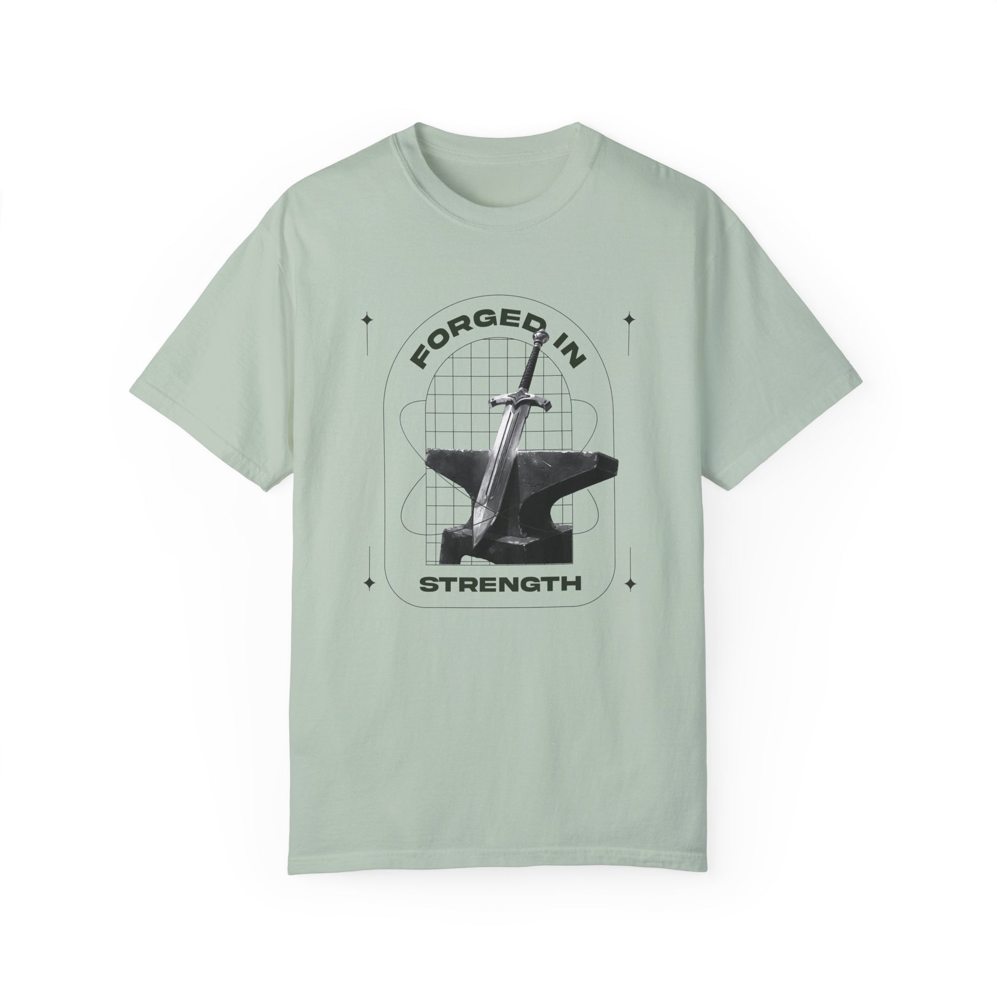 "Forged In Strength" Unisex Garment-Dyed T-Shirt - The Shield of Light