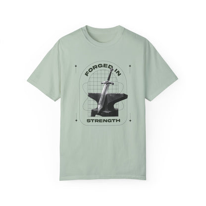 "Forged In Strength" Unisex Garment-Dyed T-Shirt - The Shield of Light