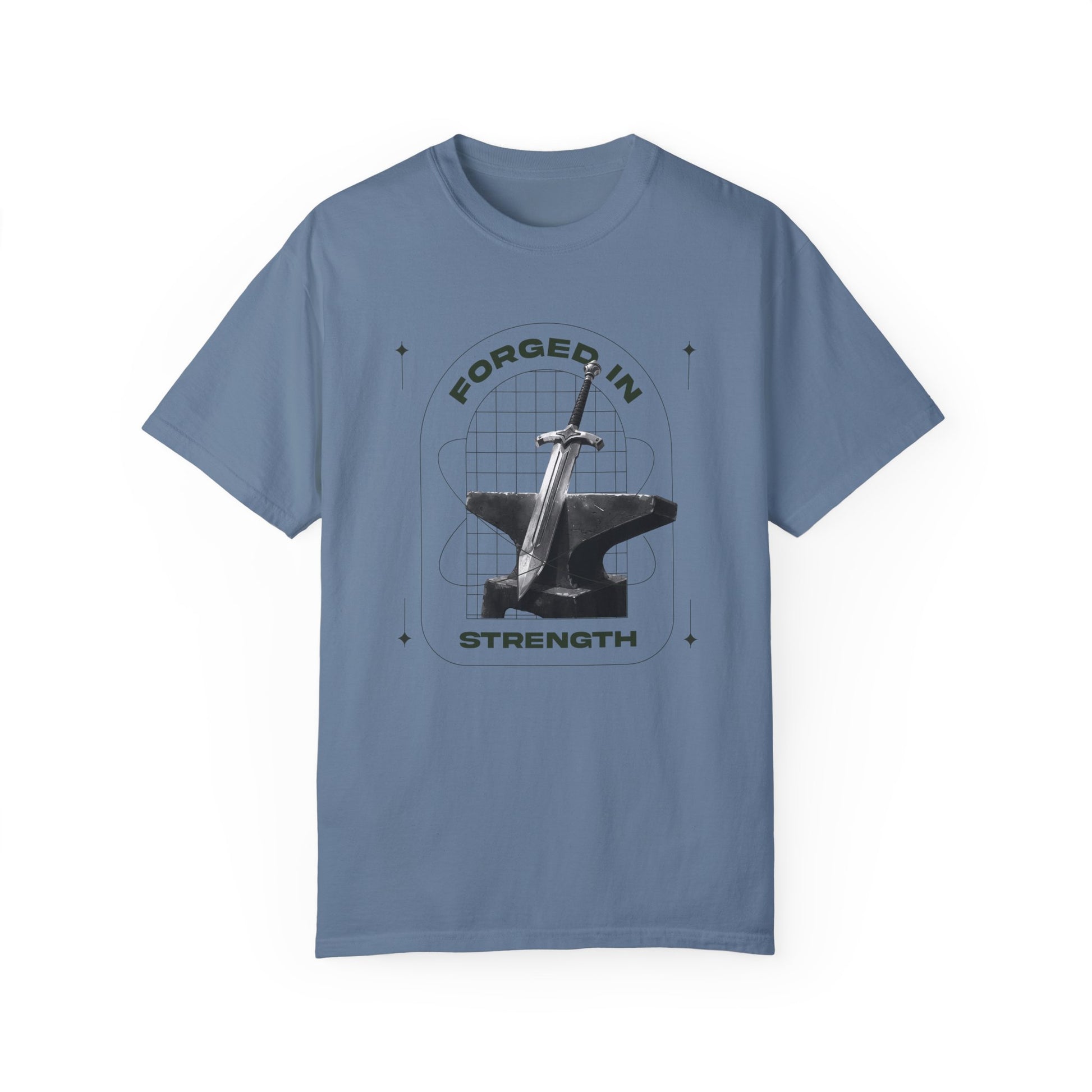 "Forged In Strength" Unisex Garment-Dyed T-Shirt - The Shield of Light