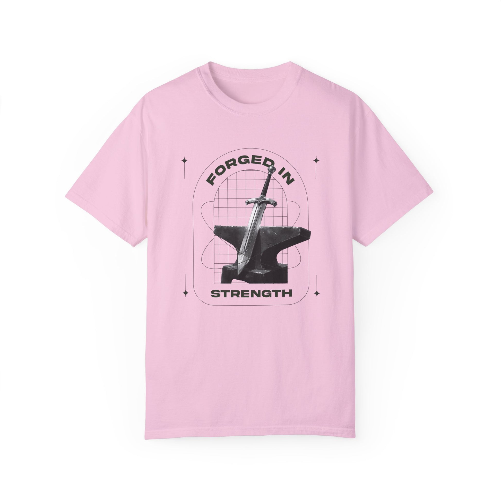 "Forged In Strength" Unisex Garment-Dyed T-Shirt - The Shield of Light