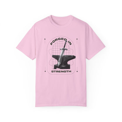 "Forged In Strength" Unisex Garment-Dyed T-Shirt - The Shield of Light