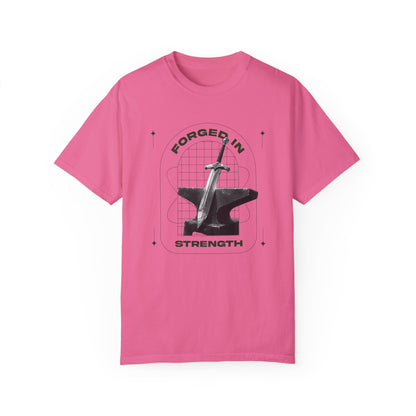 "Forged In Strength" Unisex Garment-Dyed T-Shirt - The Shield of Light