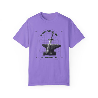 "Forged In Strength" Unisex Garment-Dyed T-Shirt - The Shield of Light