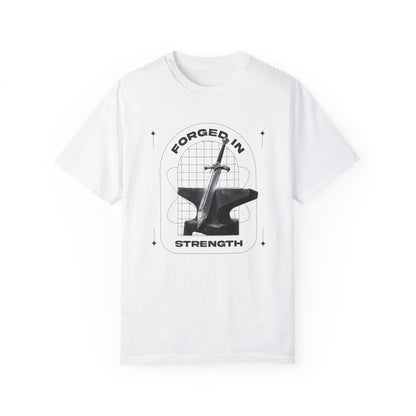 "Forged In Strength" Unisex Garment-Dyed T-Shirt - The Shield of Light