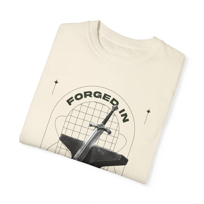 "Forged In Strength" Unisex Garment-Dyed T-Shirt - The Shield of Light