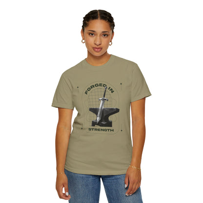 "Forged In Strength" Unisex Garment-Dyed T-Shirt - The Shield of Light