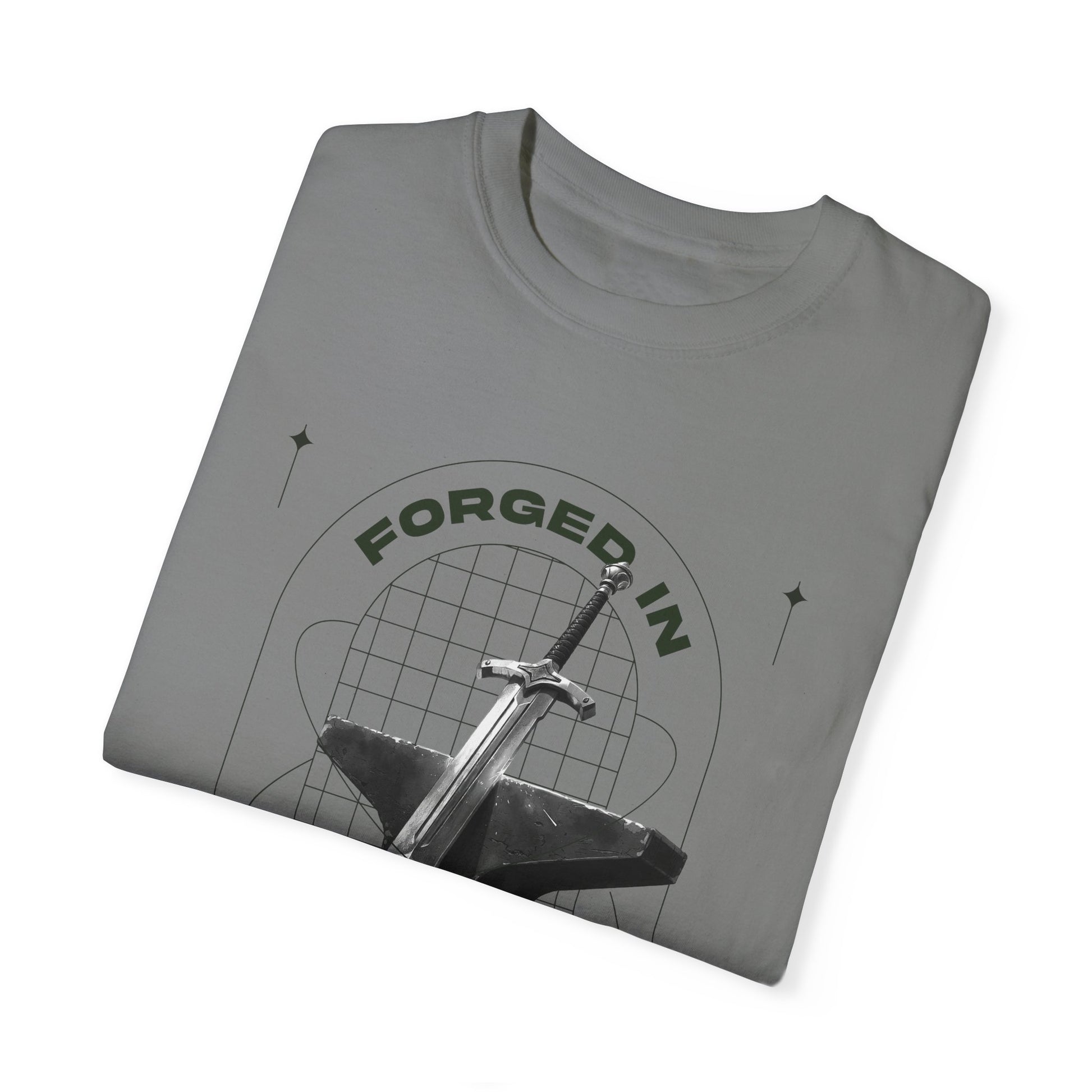 "Forged In Strength" Unisex Garment-Dyed T-Shirt - The Shield of Light