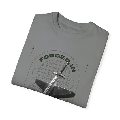 "Forged In Strength" Unisex Garment-Dyed T-Shirt - The Shield of Light