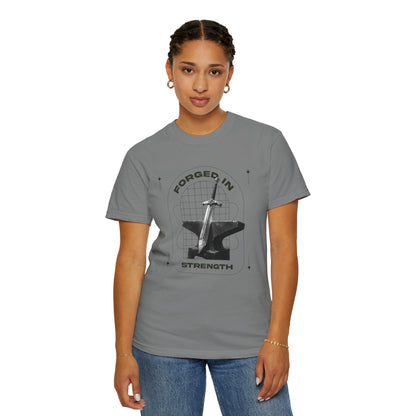 "Forged In Strength" Unisex Garment-Dyed T-Shirt - The Shield of Light