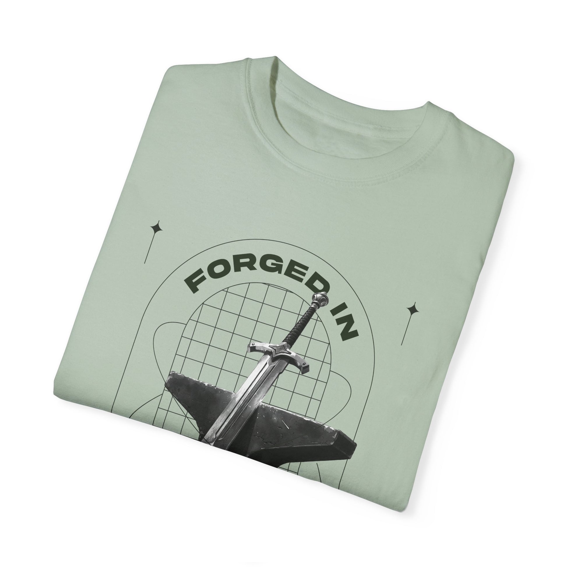 "Forged In Strength" Unisex Garment-Dyed T-Shirt - The Shield of Light