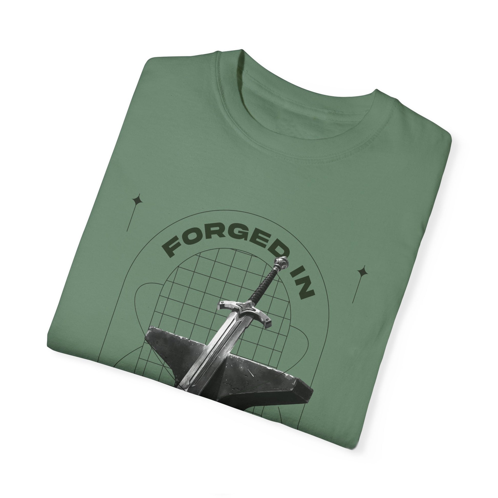"Forged In Strength" Unisex Garment-Dyed T-Shirt - The Shield of Light