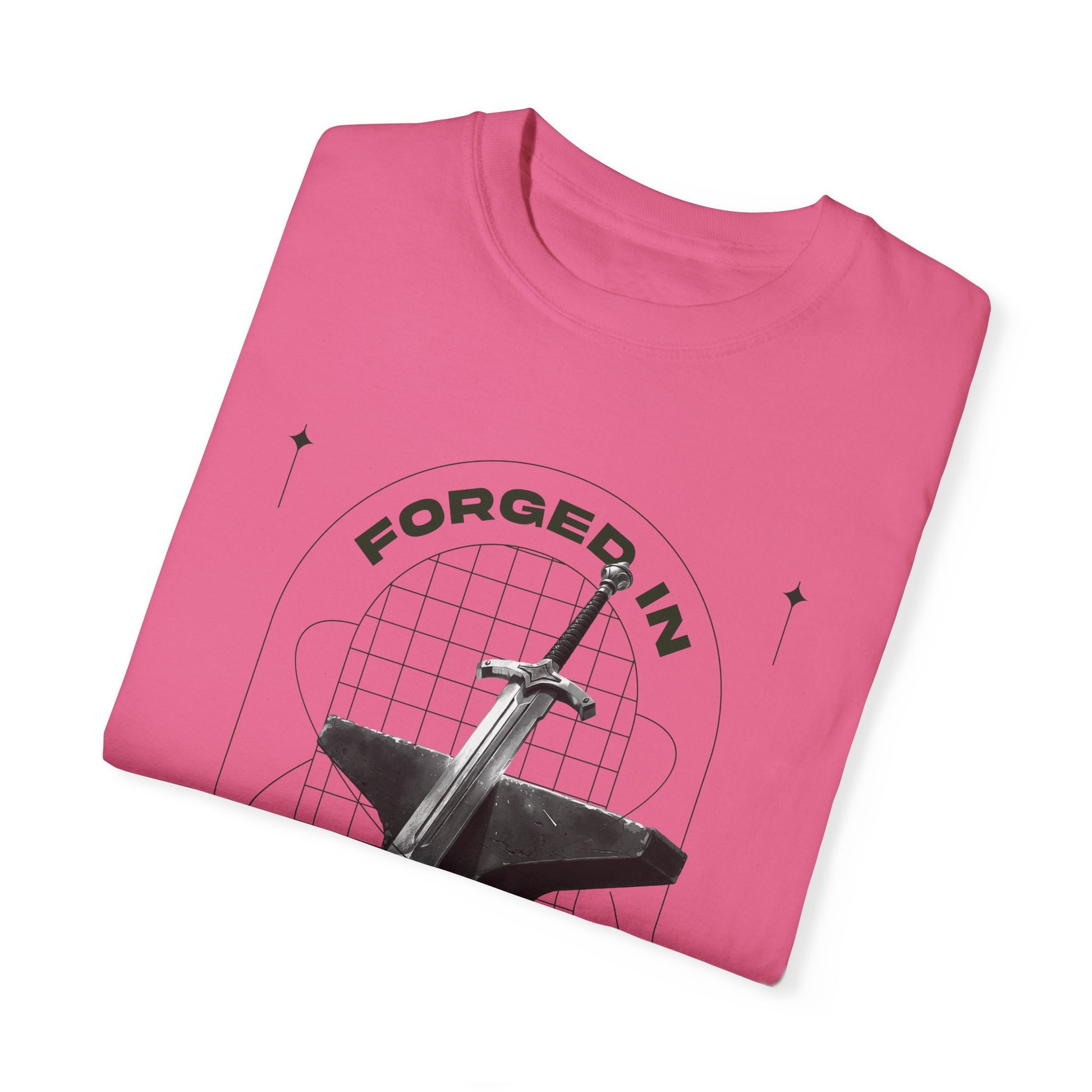 "Forged In Strength" Unisex Garment-Dyed T-Shirt - The Shield of Light
