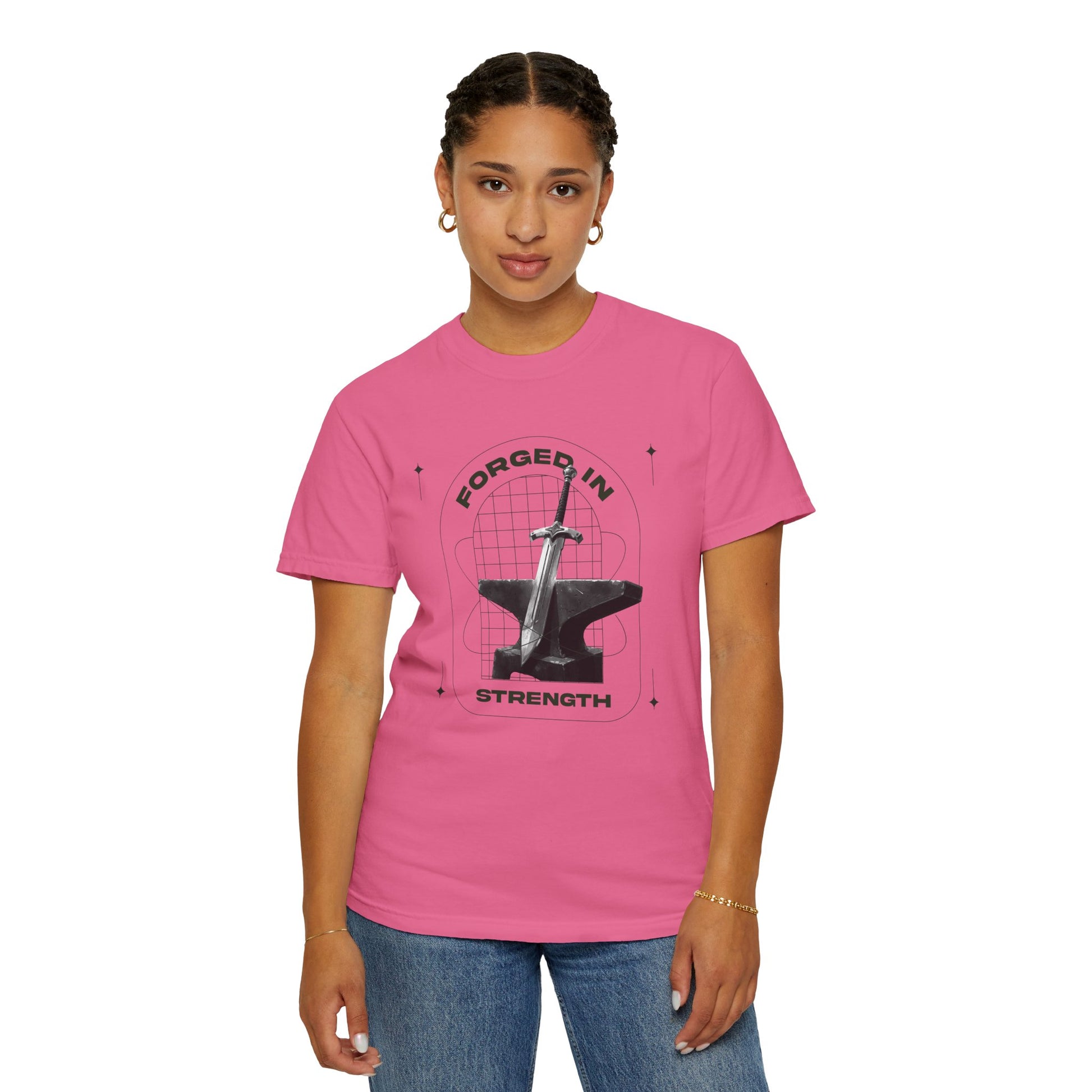 "Forged In Strength" Unisex Garment-Dyed T-Shirt - The Shield of Light