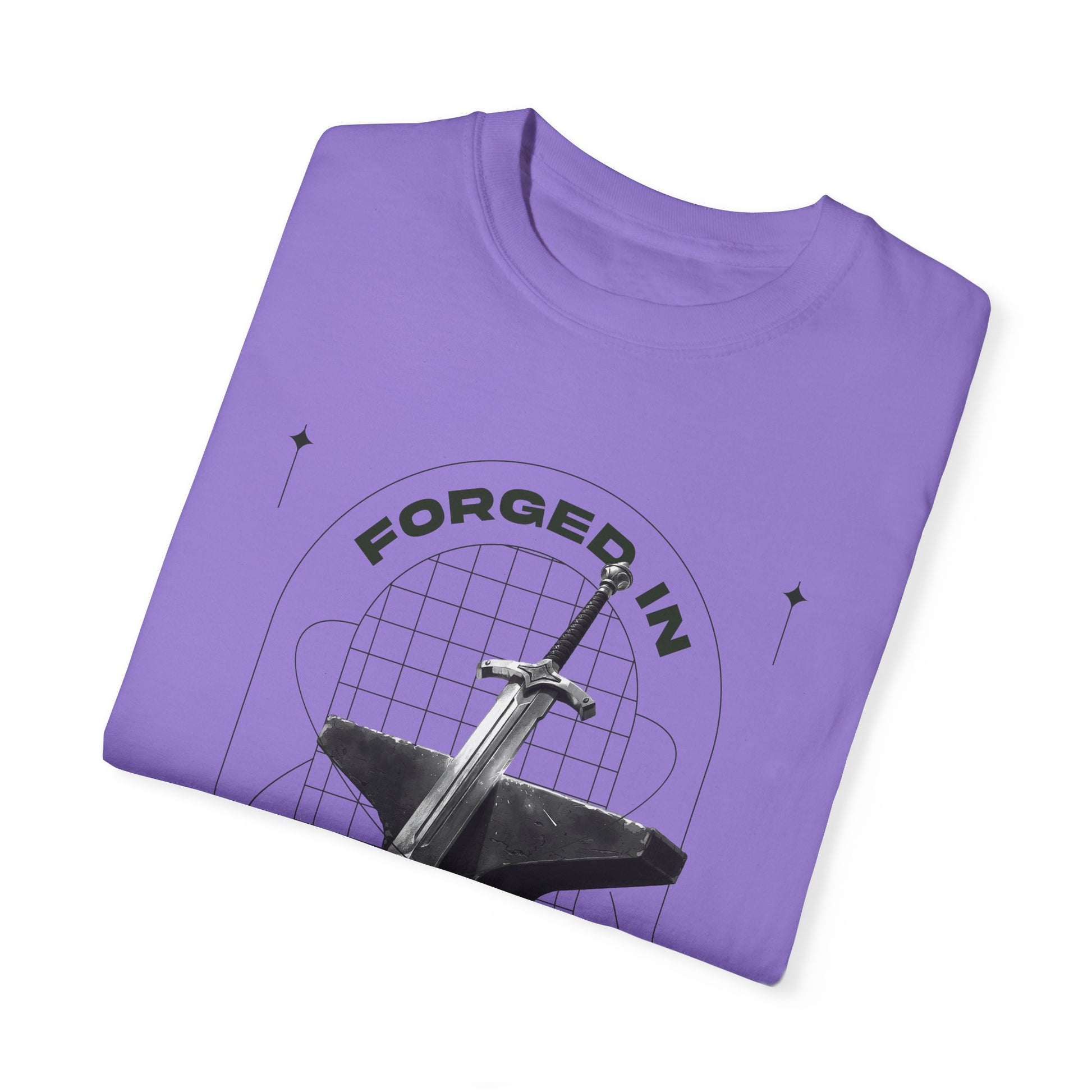 "Forged In Strength" Unisex Garment-Dyed T-Shirt - The Shield of Light
