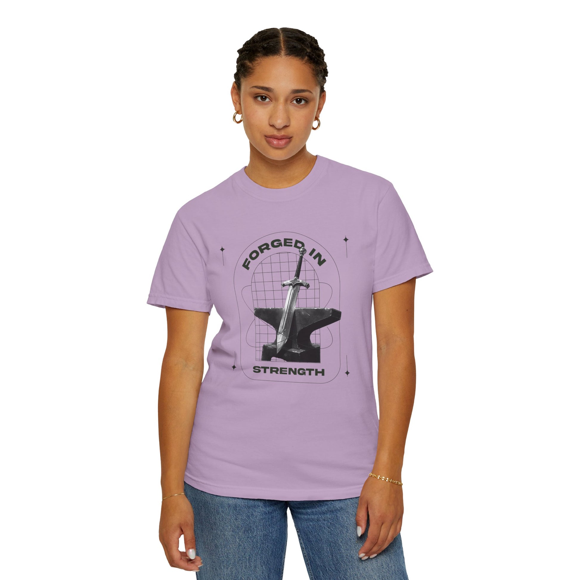"Forged In Strength" Unisex Garment-Dyed T-Shirt - The Shield of Light