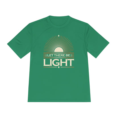 "Let There Be Light"  Unisex Moisture Wicking Tee - The Shield of Light