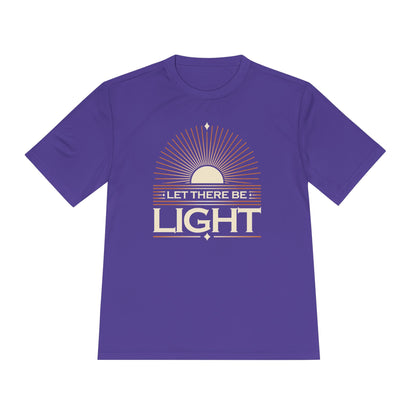 "Let There Be Light"  Unisex Moisture Wicking Tee - The Shield of Light