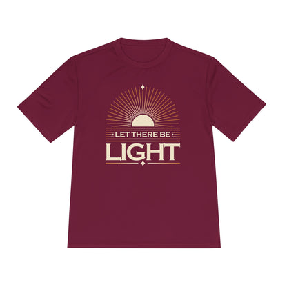 "Let There Be Light"  Unisex Moisture Wicking Tee - The Shield of Light