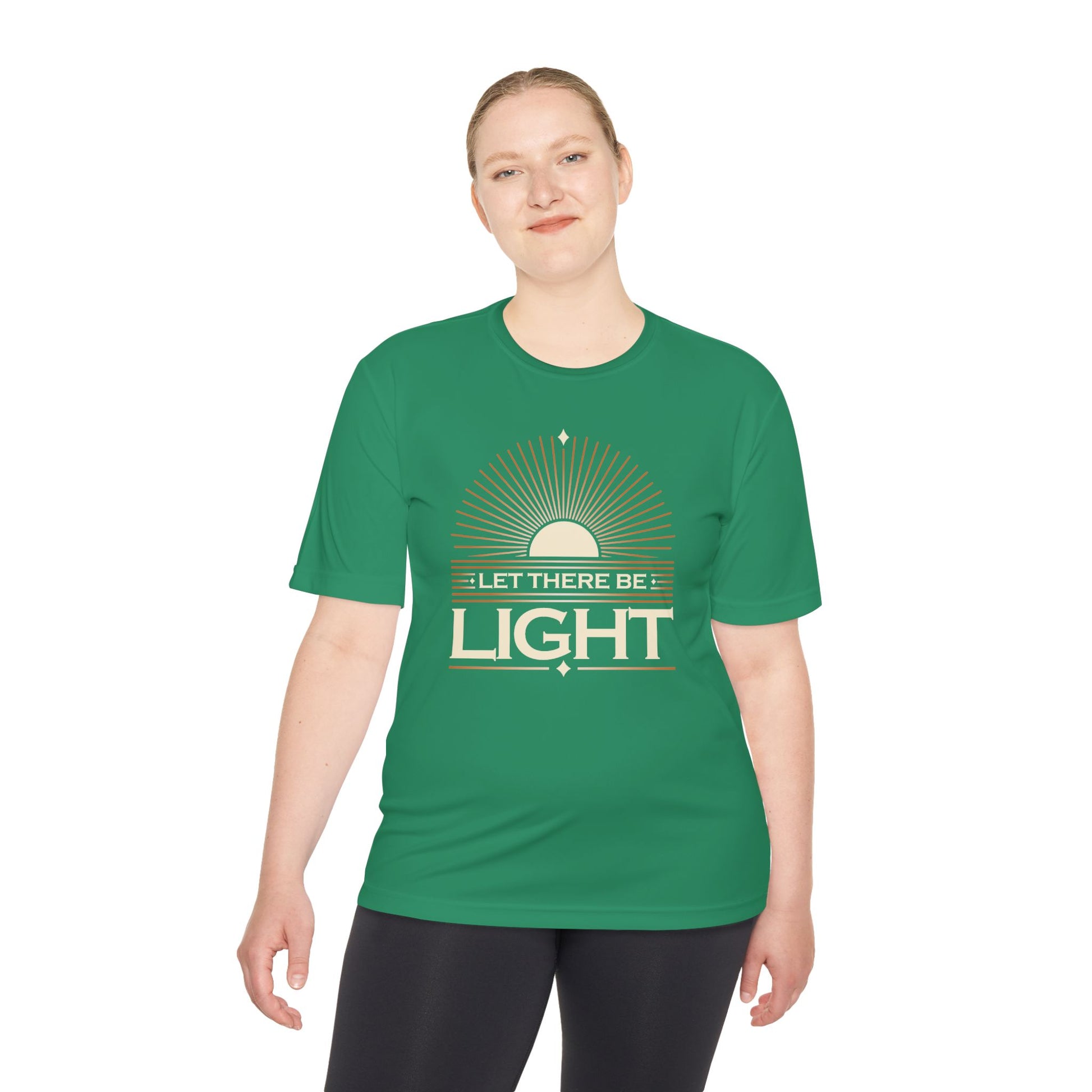 "Let There Be Light"  Unisex Moisture Wicking Tee - The Shield of Light