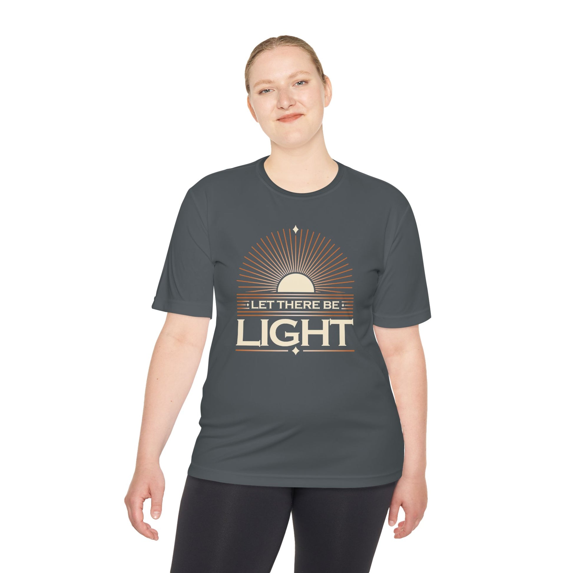 "Let There Be Light"  Unisex Moisture Wicking Tee - The Shield of Light