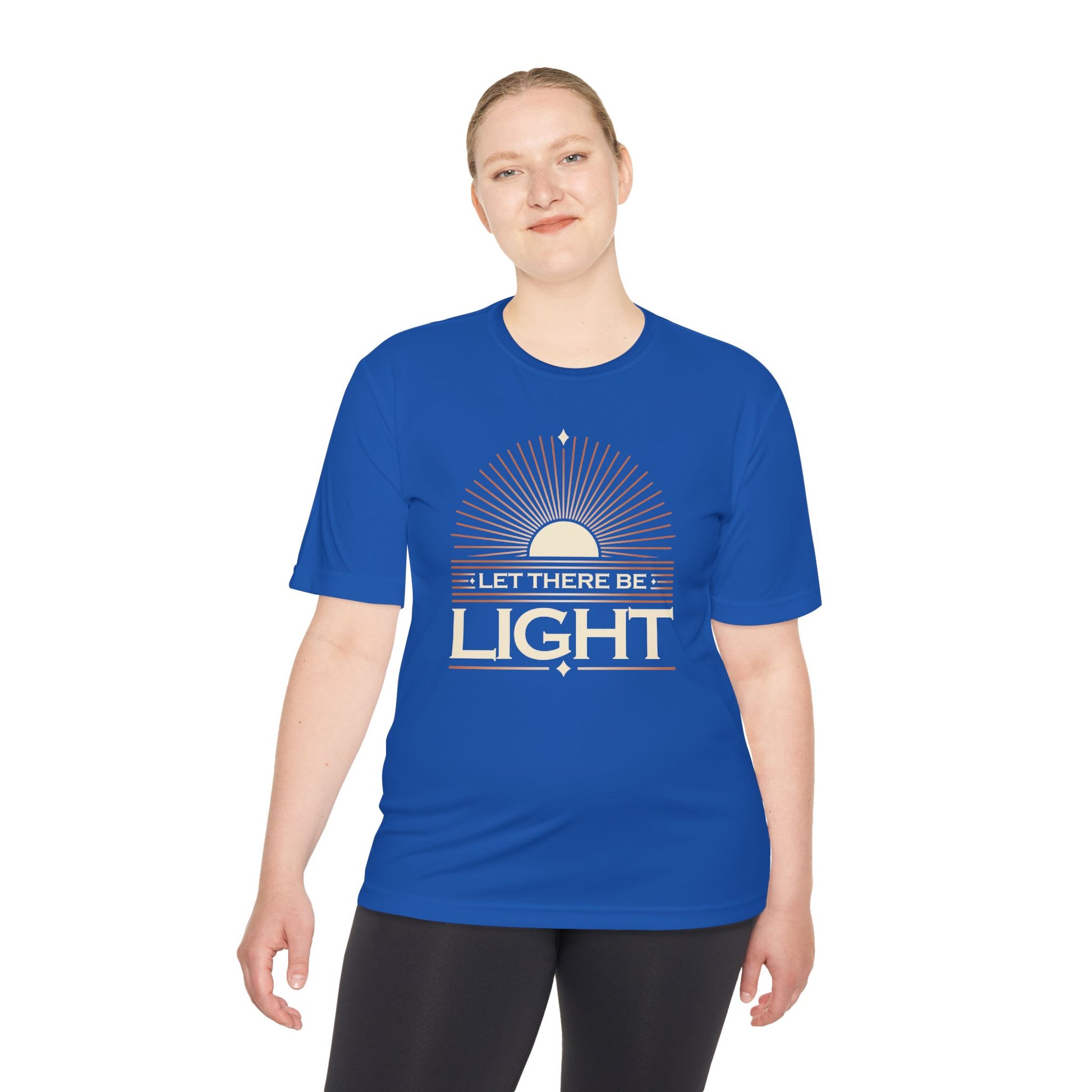 "Let There Be Light"  Unisex Moisture Wicking Tee - The Shield of Light