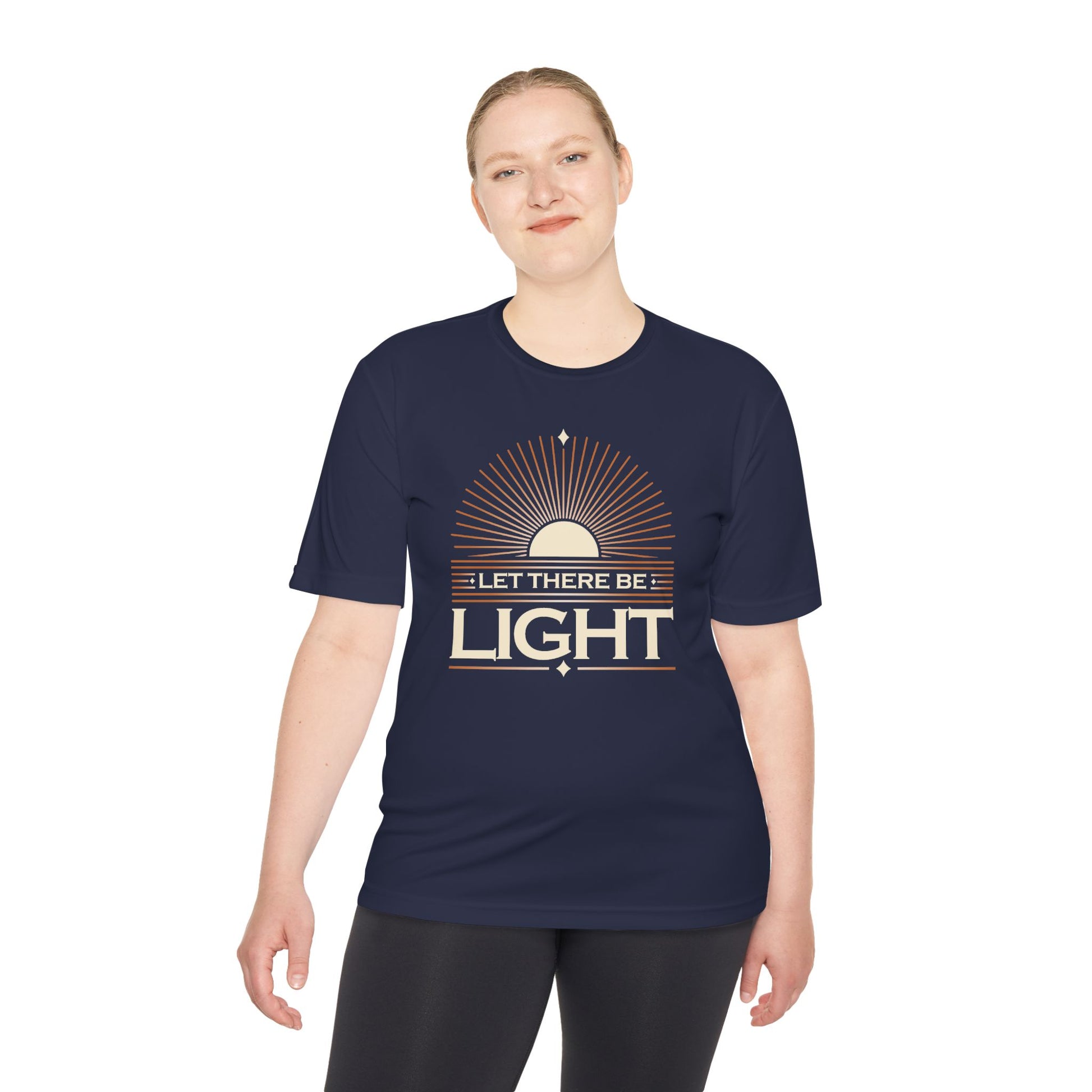 "Let There Be Light"  Unisex Moisture Wicking Tee - The Shield of Light