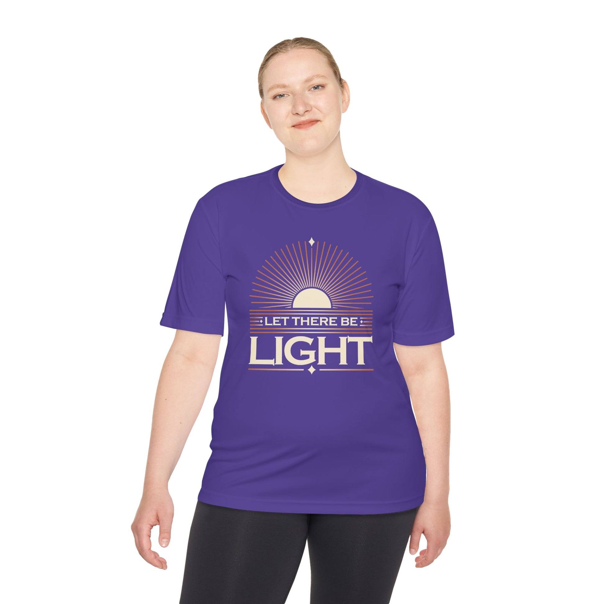 "Let There Be Light"  Unisex Moisture Wicking Tee - The Shield of Light