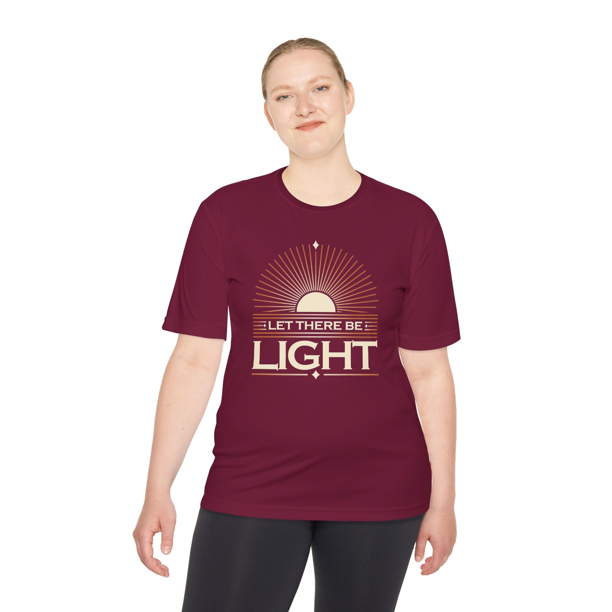 "Let There Be Light"  Unisex Moisture Wicking Tee - The Shield of Light