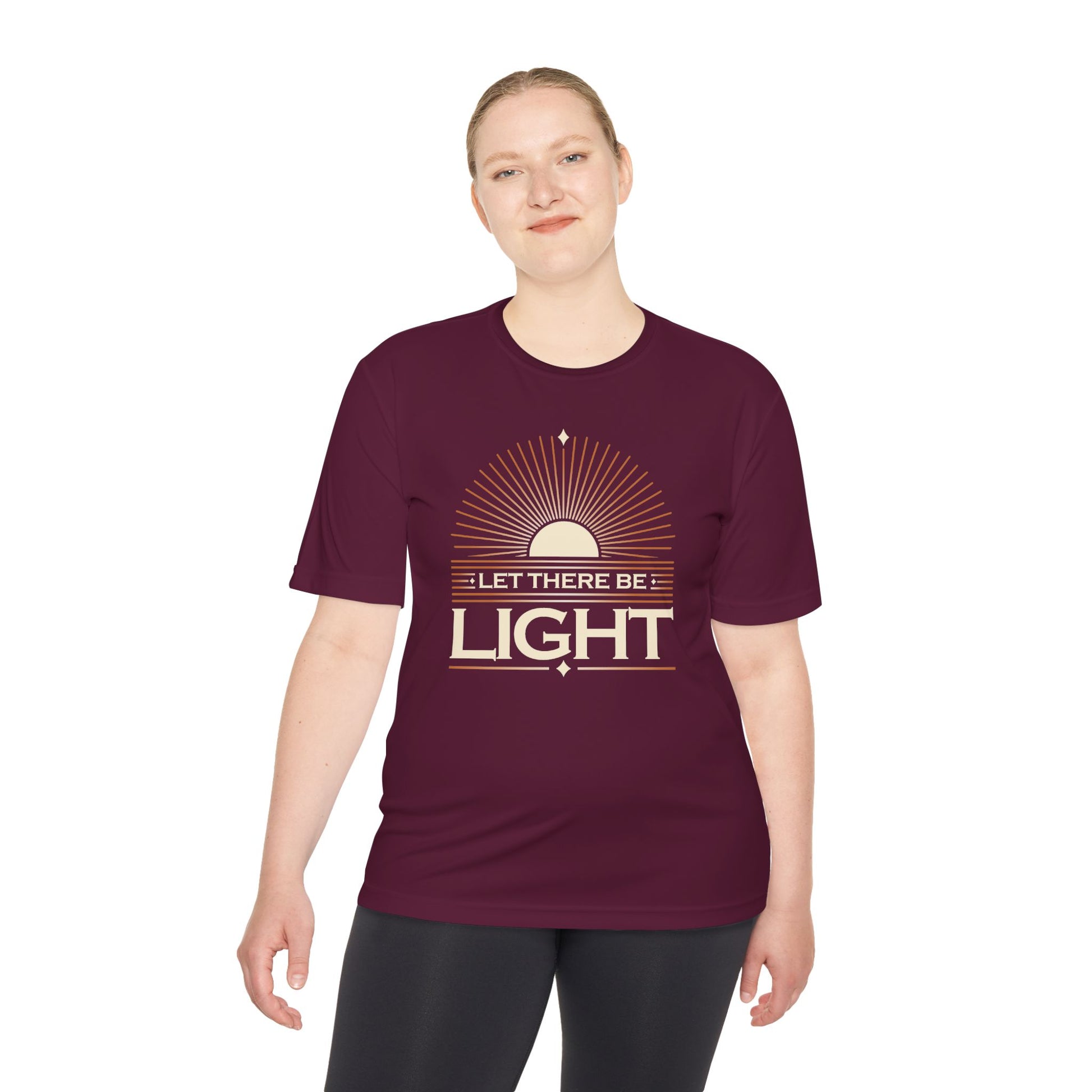 "Let There Be Light"  Unisex Moisture Wicking Tee - The Shield of Light