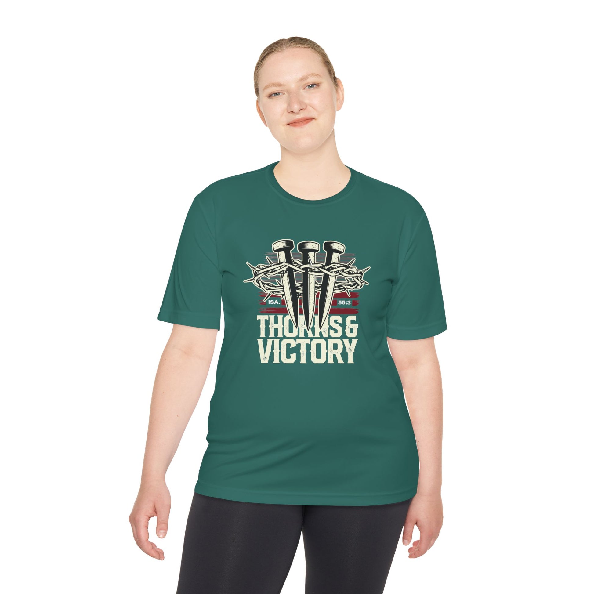 "Thorns & Victory"  Unisex Moisture Wicking Tee - The Shield of Light